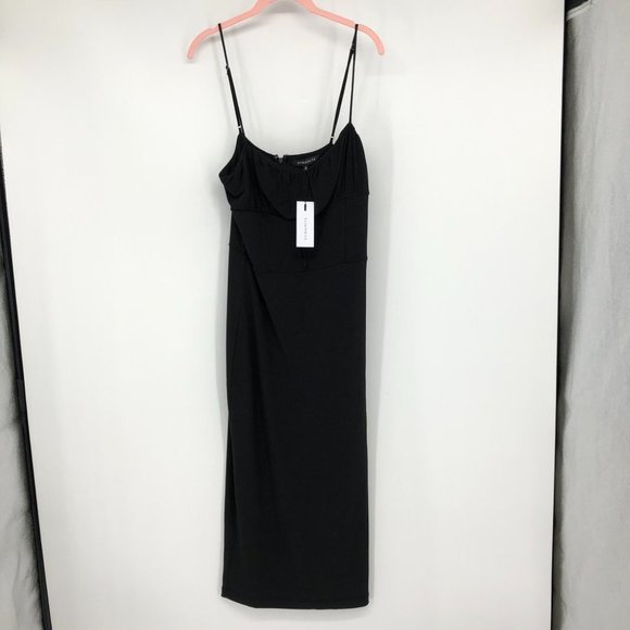 NWT Dynamite Black midi corset detail cami dress Medium - Picture 4 of 14